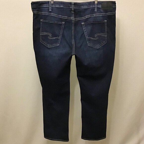 Silver Jeans 46x32 Tag Grayson Men’s Dark Wash Classic-Fit Jeans Actual 48x31 - Picture 5 of 10